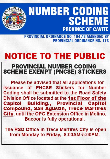 number coding in bacoor cavite 2024|PROVINCIAL NUMBER CODING SCHEME OF CAVITE .